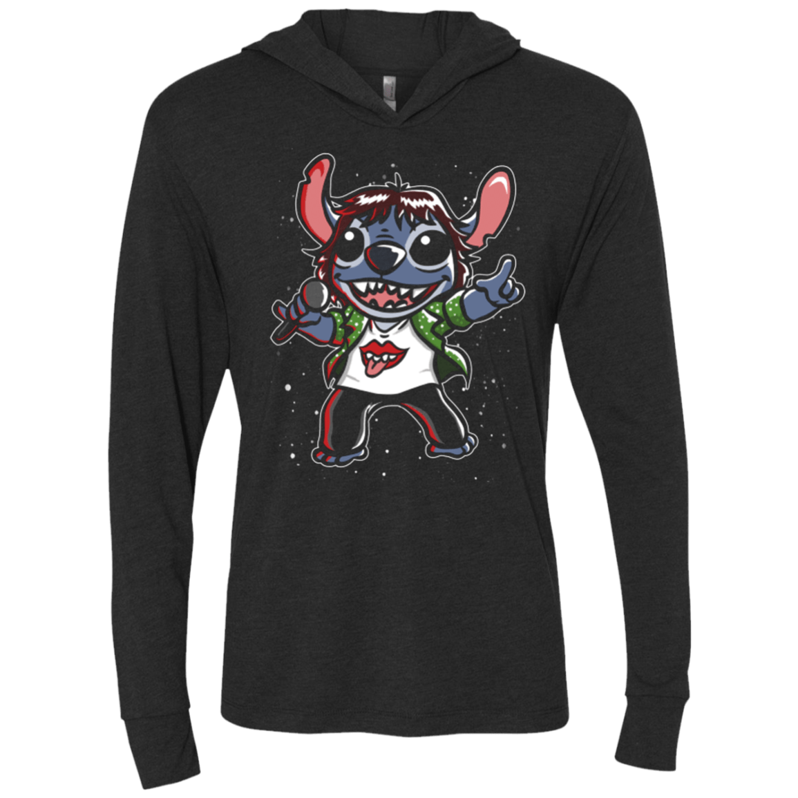 T-Shirts Vintage Black / X-Small Sympathy for the Space Triblend Long Sleeve Hoodie Tee