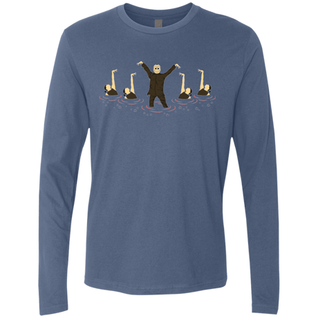 T-Shirts Indigo / Small Synchronized  Voorhees Men's Premium Long Sleeve