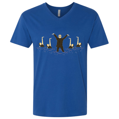 T-Shirts Royal / X-Small Synchronized  Voorhees Men's Premium V-Neck