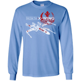 T-Shirts Carolina Blue / S T-65 X-Wing Men's Long Sleeve T-Shirt