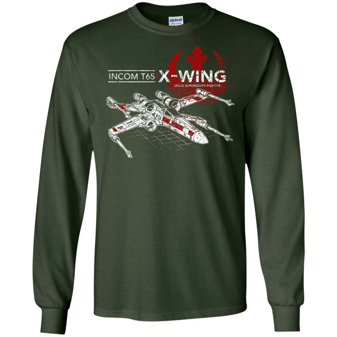 T-Shirts Forest Green / S T-65 X-Wing Men's Long Sleeve T-Shirt