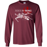 T-Shirts Maroon / S T-65 X-Wing Men's Long Sleeve T-Shirt