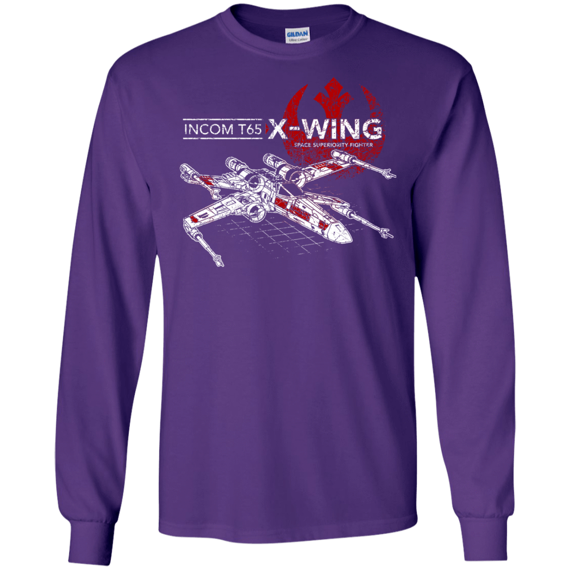 T-Shirts Purple / S T-65 X-Wing Men's Long Sleeve T-Shirt