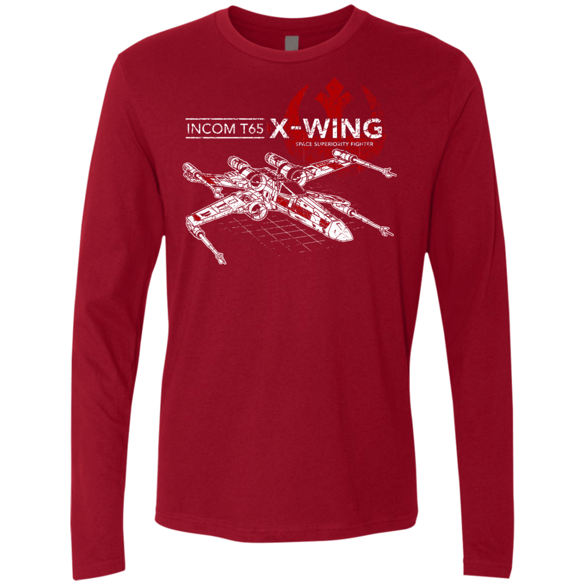 T-Shirts Cardinal / S T-65 X-Wing Men's Premium Long Sleeve