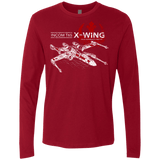 T-Shirts Cardinal / S T-65 X-Wing Men's Premium Long Sleeve