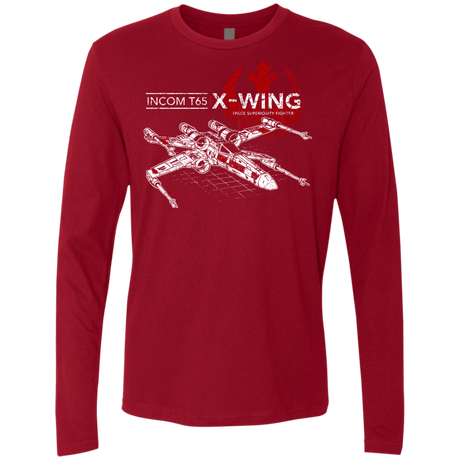 T-Shirts Cardinal / S T-65 X-Wing Men's Premium Long Sleeve