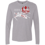 T-Shirts Heather Grey / S T-65 X-Wing Men's Premium Long Sleeve