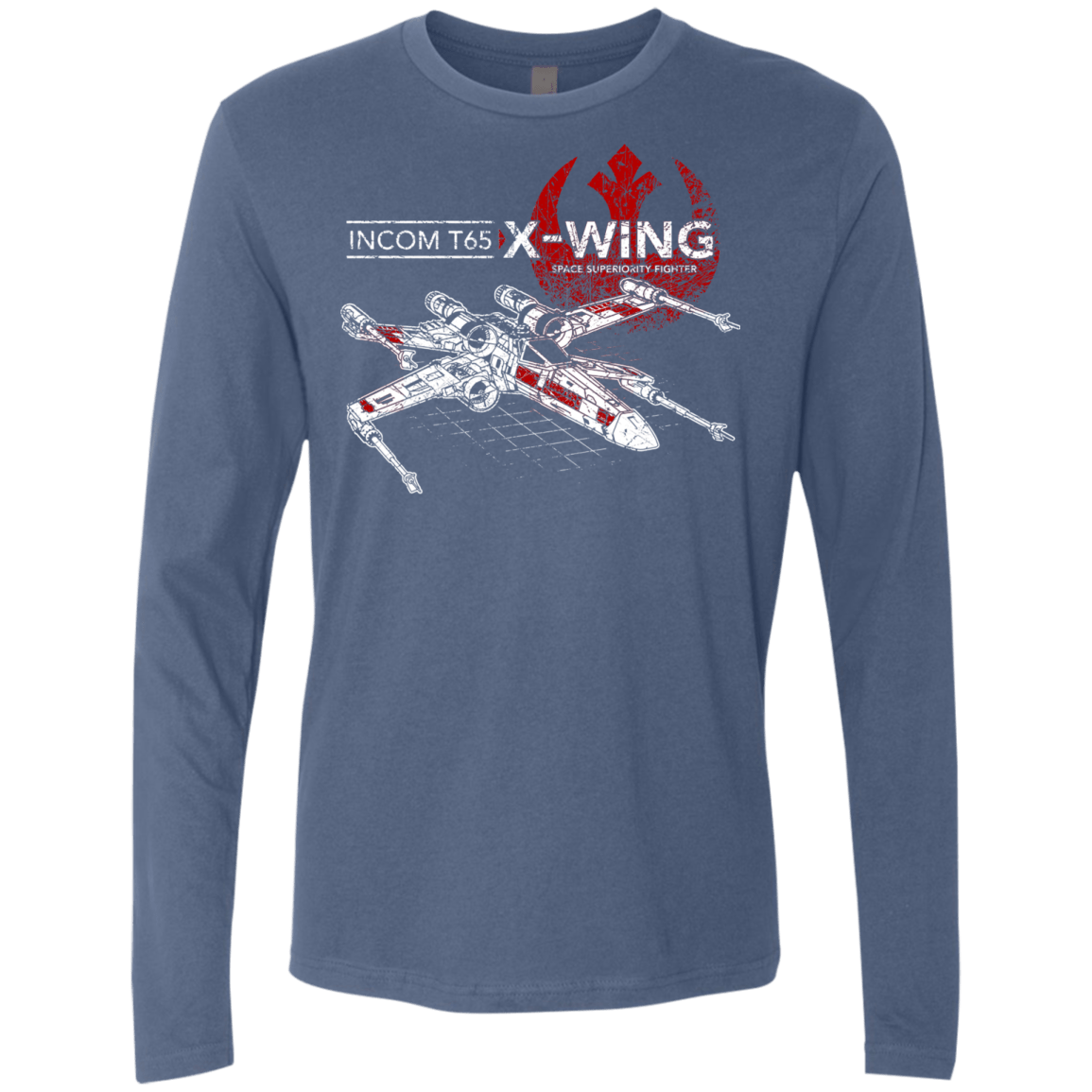 T-Shirts Indigo / S T-65 X-Wing Men's Premium Long Sleeve