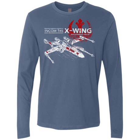 T-Shirts Indigo / S T-65 X-Wing Men's Premium Long Sleeve