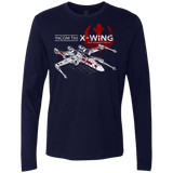 T-Shirts Midnight Navy / S T-65 X-Wing Men's Premium Long Sleeve