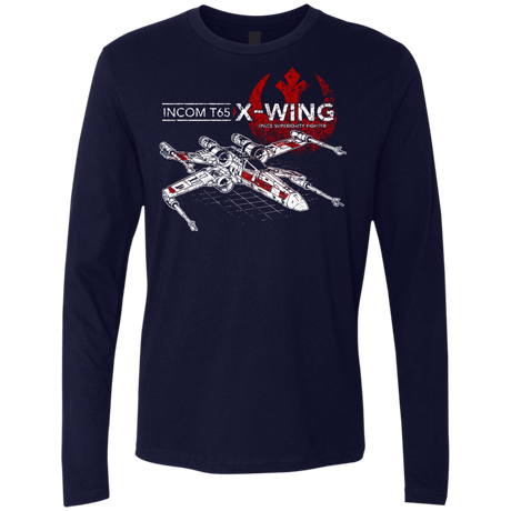 T-Shirts Midnight Navy / S T-65 X-Wing Men's Premium Long Sleeve