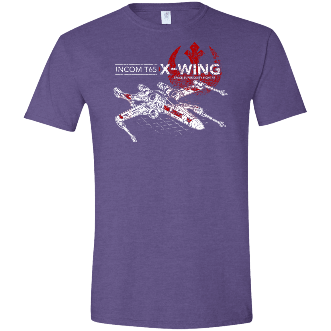 T-Shirts Heather Purple / S T-65 X-Wing Men's Semi-Fitted Softstyle