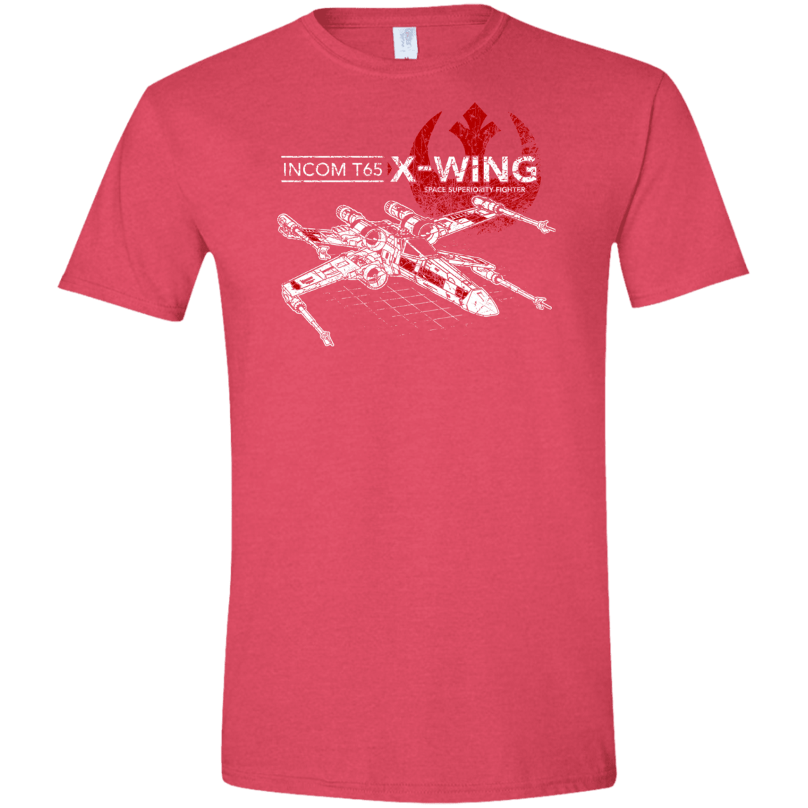 T-Shirts Heather Red / S T-65 X-Wing Men's Semi-Fitted Softstyle