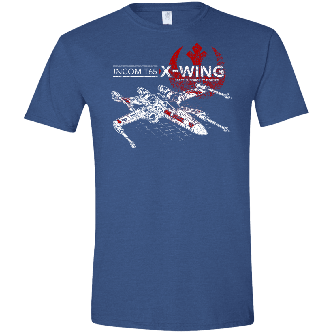 T-Shirts Heather Royal / X-Small T-65 X-Wing Men's Semi-Fitted Softstyle