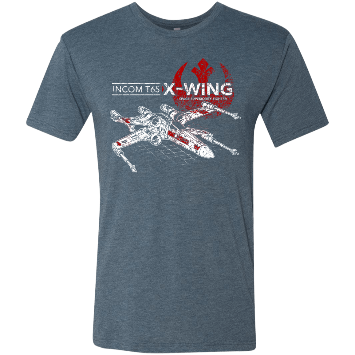 T-Shirts Indigo / S T-65 X-Wing Men's Triblend T-Shirt