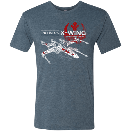 T-Shirts Indigo / S T-65 X-Wing Men's Triblend T-Shirt