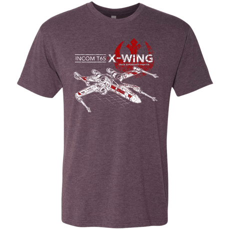 T-Shirts Vintage Purple / S T-65 X-Wing Men's Triblend T-Shirt