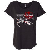 T-Shirts Vintage Black / X-Small T-65 X-Wing Triblend Dolman Sleeve