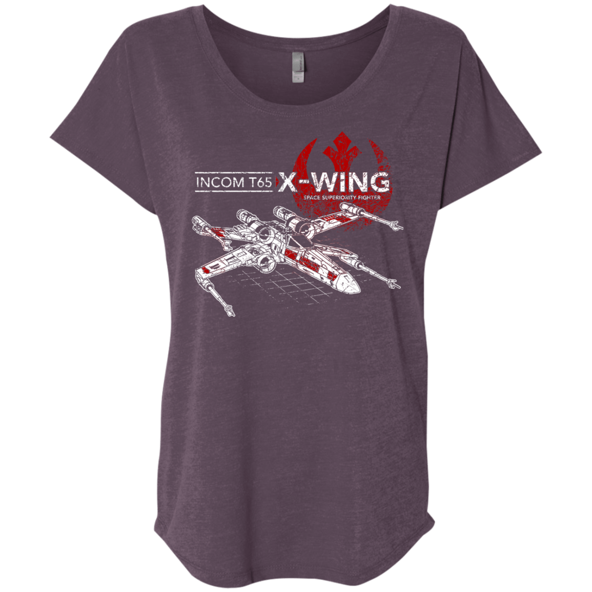 T-Shirts Vintage Purple / X-Small T-65 X-Wing Triblend Dolman Sleeve