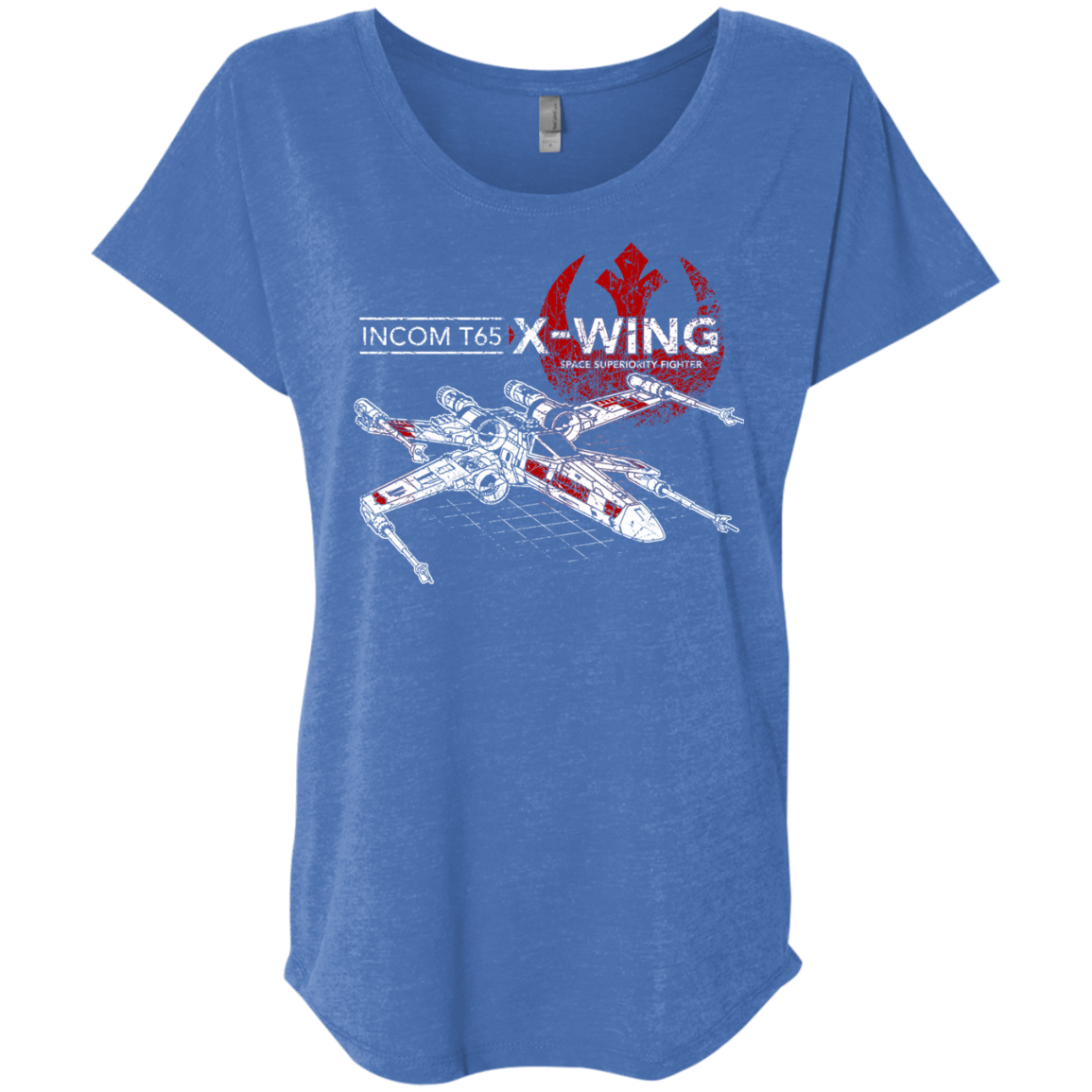 T-Shirts Vintage Royal / X-Small T-65 X-Wing Triblend Dolman Sleeve