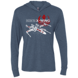 T-Shirts Indigo / X-Small T-65 X-Wing Triblend Long Sleeve Hoodie Tee