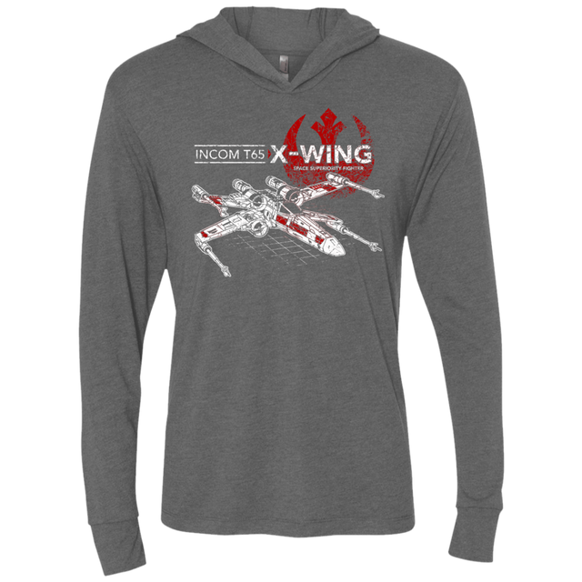 T-Shirts Premium Heather / X-Small T-65 X-Wing Triblend Long Sleeve Hoodie Tee