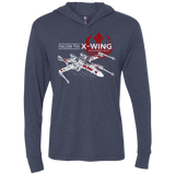 T-Shirts Vintage Navy / X-Small T-65 X-Wing Triblend Long Sleeve Hoodie Tee