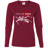 T-Shirts Cardinal / S T-65 X-Wing Women's Long Sleeve T-Shirt