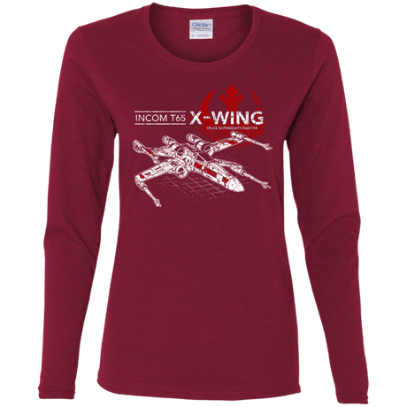 T-Shirts Cardinal / S T-65 X-Wing Women's Long Sleeve T-Shirt