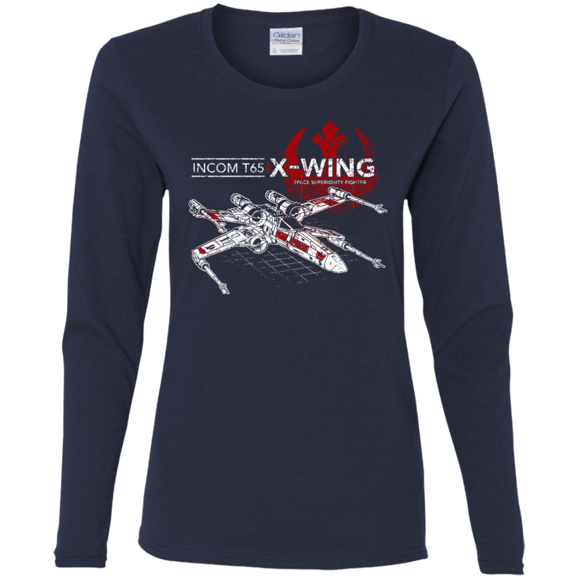 T-Shirts Navy / S T-65 X-Wing Women's Long Sleeve T-Shirt