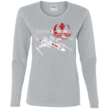 T-Shirts Sport Grey / S T-65 X-Wing Women's Long Sleeve T-Shirt