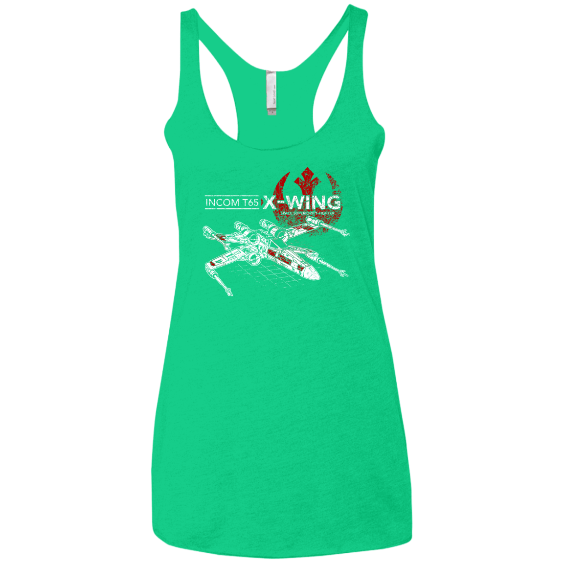 T-Shirts Envy / X-Small T-65 X-Wing Women's Triblend Racerback Tank