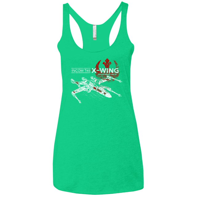 T-Shirts Envy / X-Small T-65 X-Wing Women's Triblend Racerback Tank