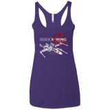 T-Shirts Purple Rush / X-Small T-65 X-Wing Women's Triblend Racerback Tank