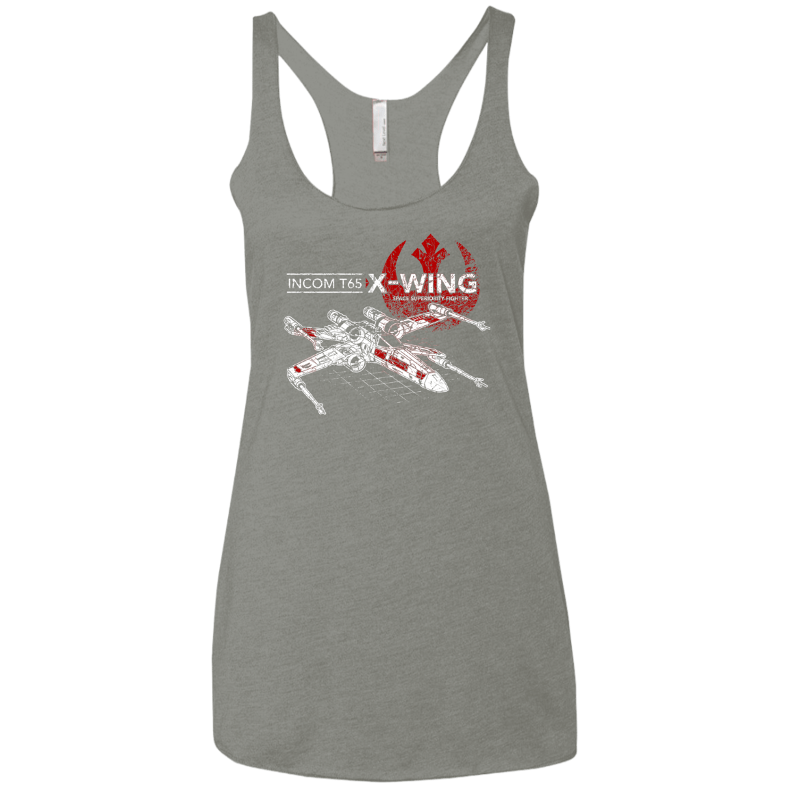 T-Shirts Venetian Grey / X-Small T-65 X-Wing Women's Triblend Racerback Tank