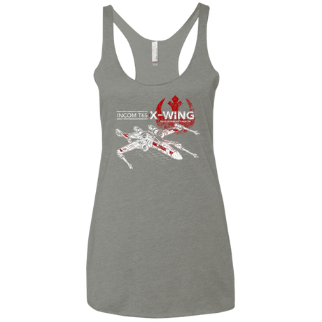T-Shirts Venetian Grey / X-Small T-65 X-Wing Women's Triblend Racerback Tank