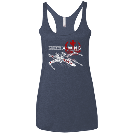 T-Shirts Vintage Navy / X-Small T-65 X-Wing Women's Triblend Racerback Tank