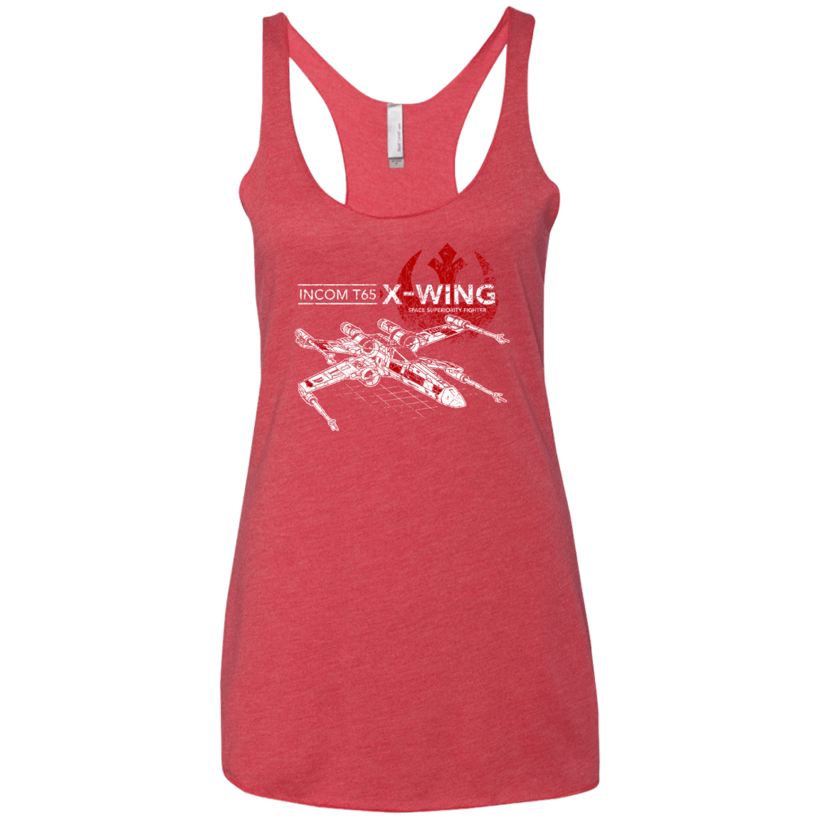 T-Shirts Vintage Red / X-Small T-65 X-Wing Women's Triblend Racerback Tank