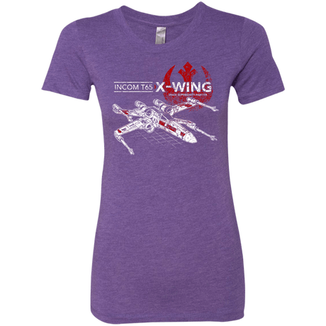 T-Shirts Purple Rush / S T-65 X-Wing Women's Triblend T-Shirt
