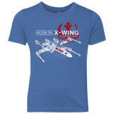 T-Shirts Vintage Royal / YXS T-65 X-Wing Youth Triblend T-Shirt