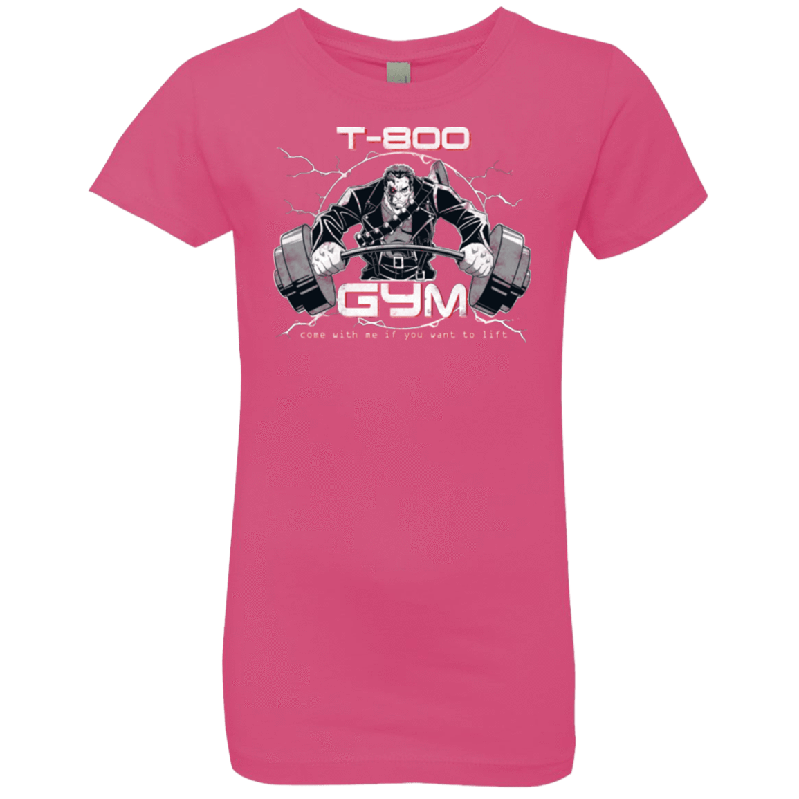 T-Shirts Hot Pink / YXS T-800 gym Girls Premium T-Shirt