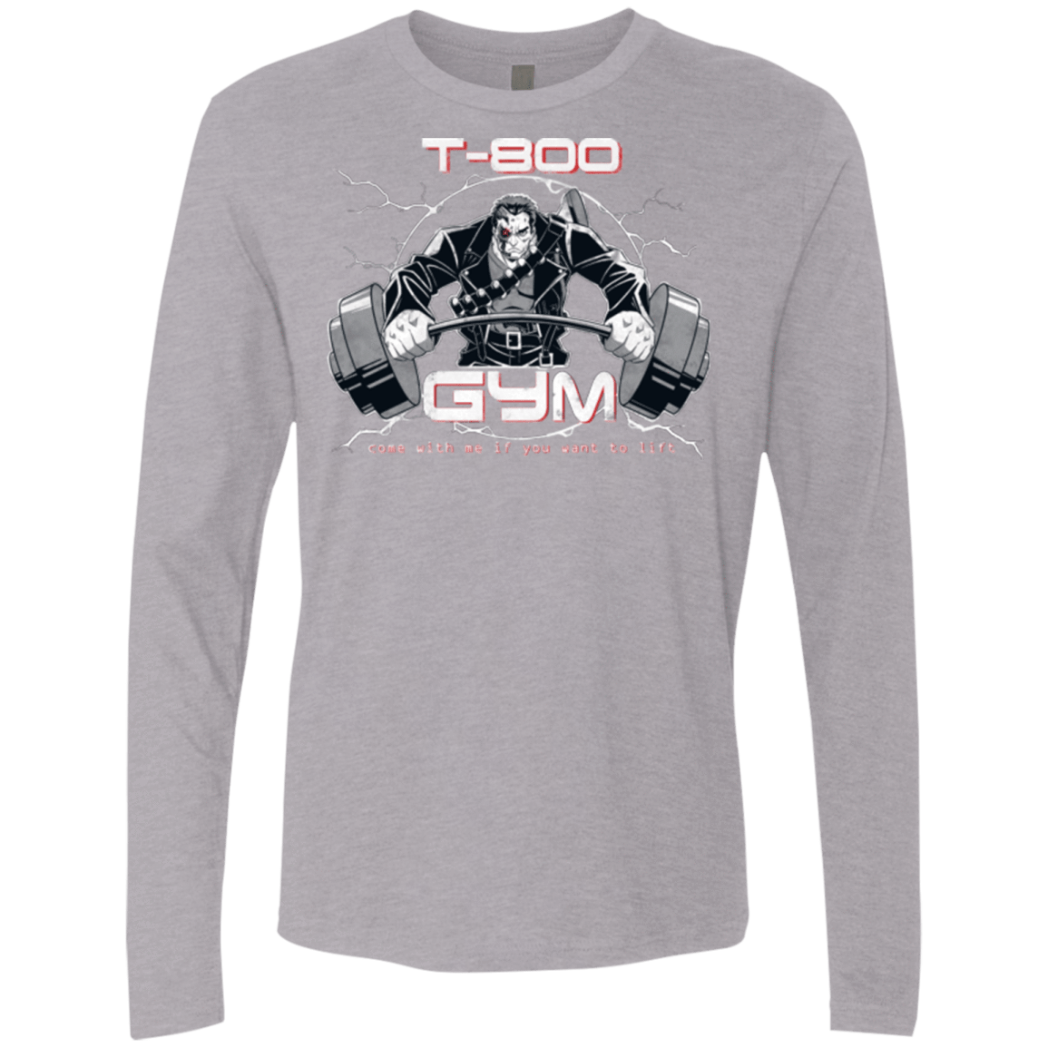 T-Shirts Heather Grey / Small T-800 gym Men's Premium Long Sleeve