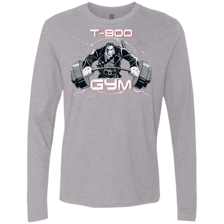 T-Shirts Heather Grey / Small T-800 gym Men's Premium Long Sleeve