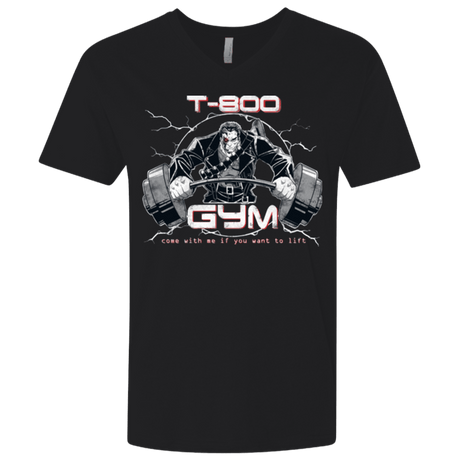 T-Shirts Black / X-Small T-800 gym Men's Premium V-Neck