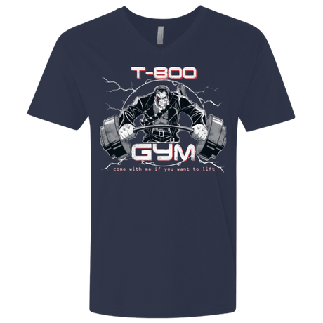 T-Shirts Midnight Navy / X-Small T-800 gym Men's Premium V-Neck