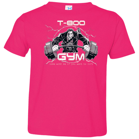 T-Shirts Hot Pink / 2T T-800 gym Toddler Premium T-Shirt