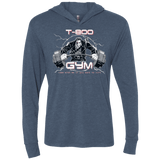 T-Shirts Indigo / X-Small T-800 gym Triblend Long Sleeve Hoodie Tee