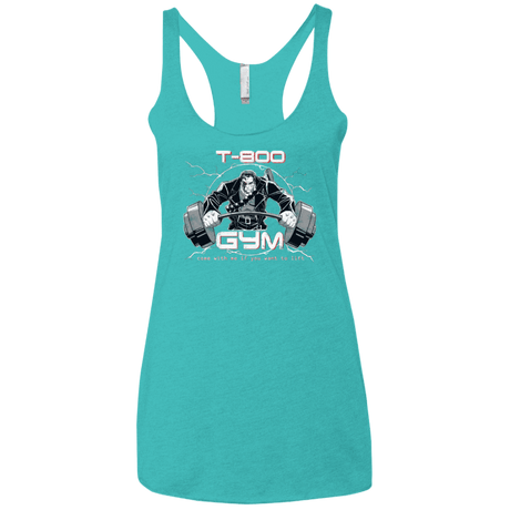 T-Shirts Tahiti Blue / X-Small T-800 gym Women's Triblend Racerback Tank