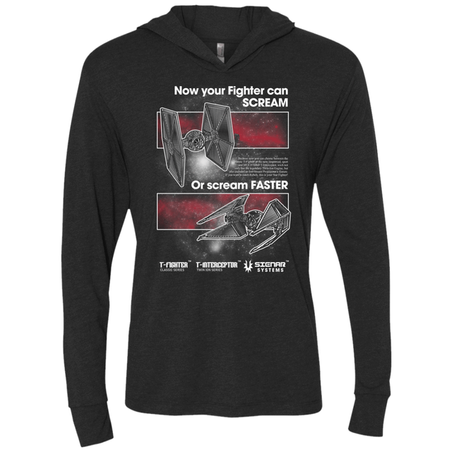 T-Shirts Vintage Black / X-Small T-Fighters Triblend Long Sleeve Hoodie Tee