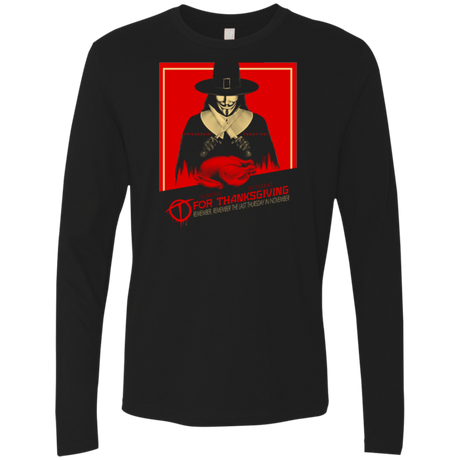 T-Shirts Black / Small T for Thanksgiving Men's Premium Long Sleeve